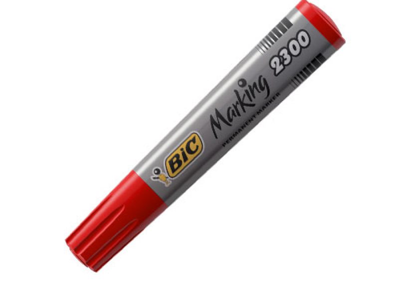 bic 2300 marker kalem kırmızı