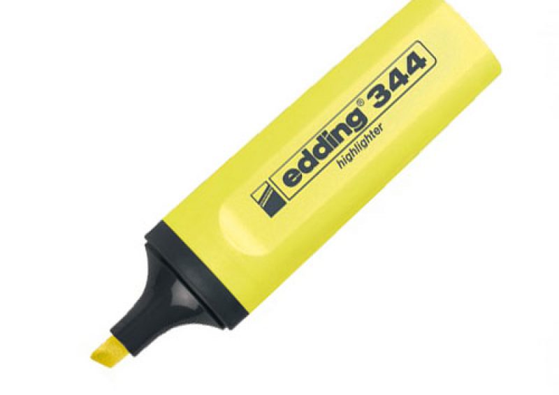 edding 344 fosforlu kalem sarı