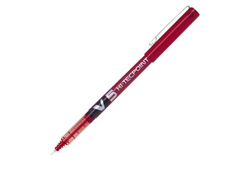 pilot v5 iğne uçlu kalem kırmızı
