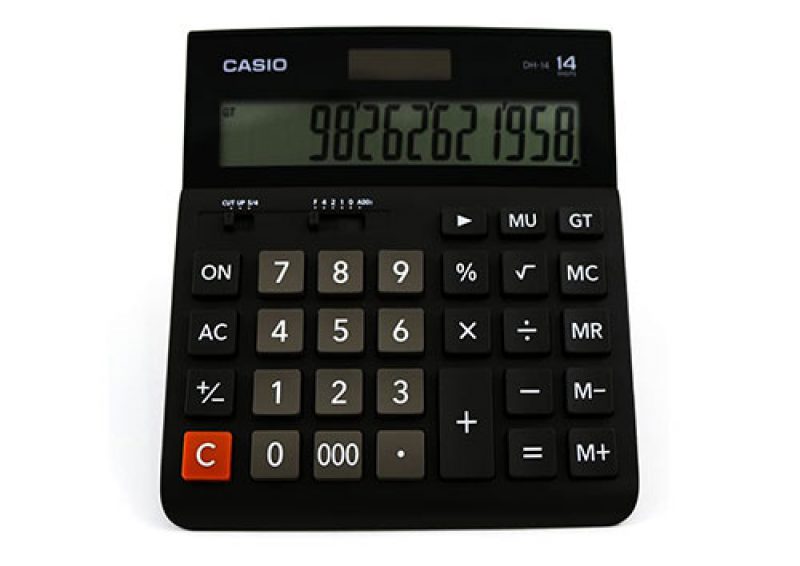 casio dh-14-bk-14 hesap makinası