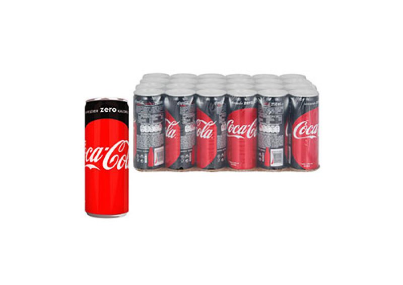 coco cola zero 330 ml 24lü