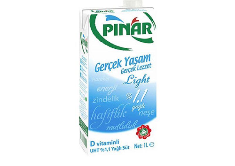 pınar light süt 1 litre