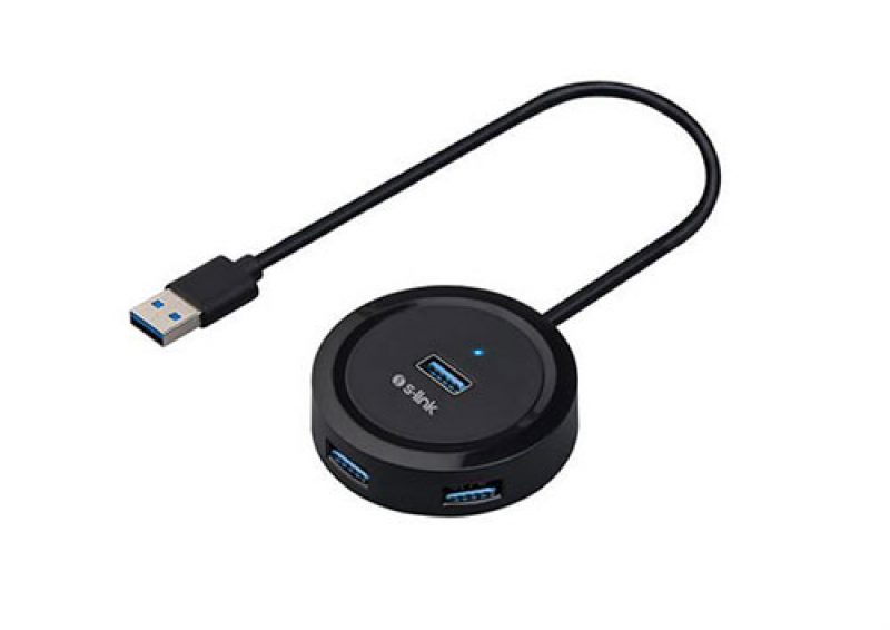 S-Link Swapp SW-U300 4 Port USB 3.0 Gri Hub